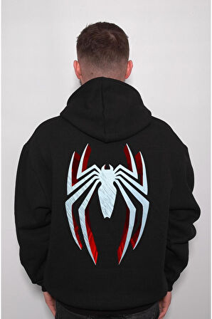 Spiderman Örümcek Adam Logo Sweatshirt Unisex Kapüşonlu Hoodie