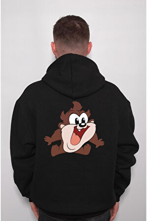 Taz Mania Tazmanya Canavarı Monster Çizgi Film Sweatshirt Unisex Kapüşonlu Hoodie
