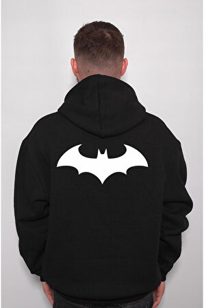 Batman Logo Kara Şovalye Süper Kahraman Sweatshirt Unisex Kapüşonlu Hoodie