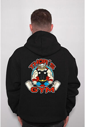 Thor Gym Fitness Bodybuilding Spor Sweatshirt Unisex Kapüşonlu Hoodie