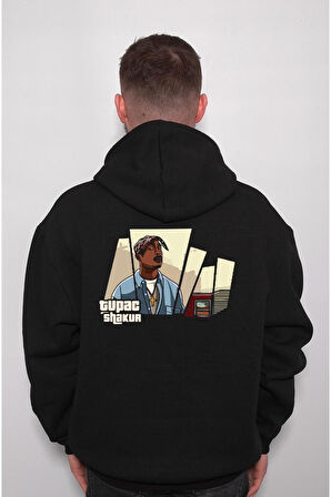 2pac Tupac Shakur Rap Rapstar Music Sweatshirt Unisex Kapüşonlu Hoodie