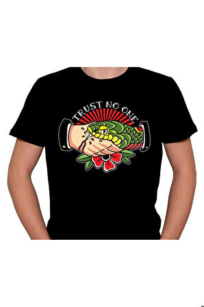 Trust No One Snake Yılan Selamlaşmak Tişört Unisex T-shirt