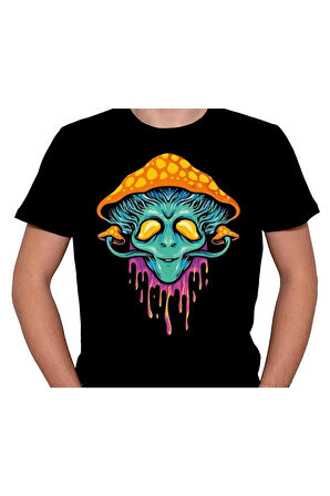 Alien Magic Mushrooms Psychedelic Uzaylı Tişört Unisex T-shirt