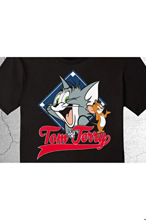 Tom And Jerry Kedi Fare Çizgi Fİlm Tişört Çocuk T-shirt