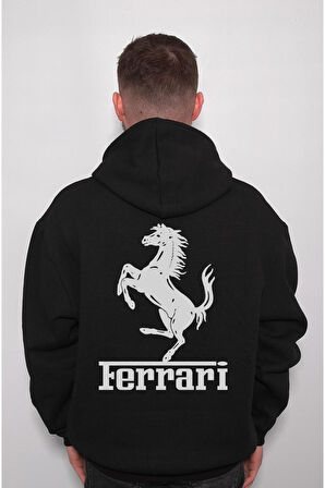 Ferrari Hız Spor Sport Car Logo Sweatshirt Unisex Kapüşonlu Hoodie