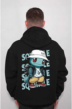 Pokemon Squirtle Hippi Sweatshirt Unisex Kapüşonlu Hoodie