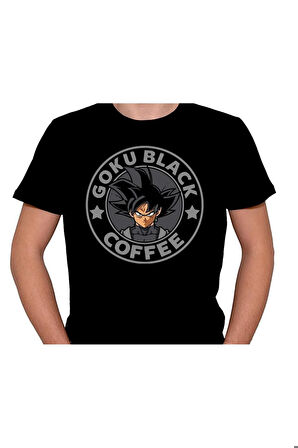 Goku Anime Black Coffee Japan Japanese Tişört Unisex T-shirt