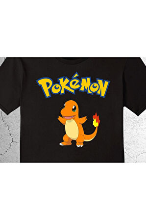 Pokemon Charizard Çalizart Tişört Çocuk T-shirt