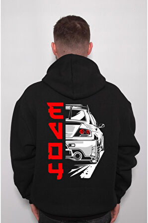 Mitsubishi Lancer Evo Roll Süper Car Sweatshirt Unisex Kapüşonlu Hoodie