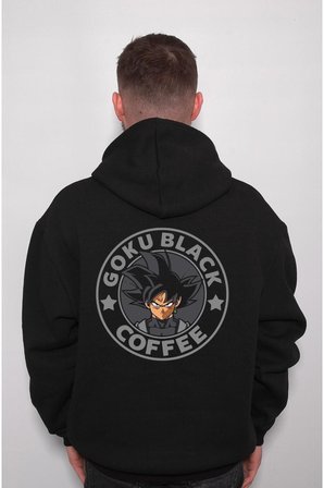Goku Anime Black Coffee Japan Japanese Sweatshirt Unisex Kapüşonlu Hoodie