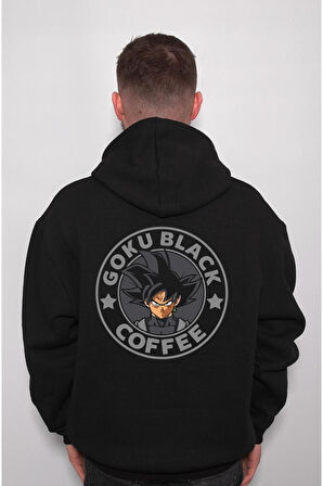 Goku Anime Black Coffee Japan Japanese Sweatshirt Unisex Kapüşonlu Hoodie