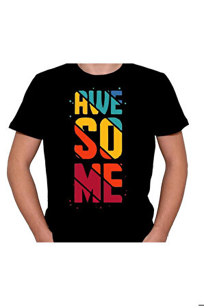 Awe Some Mükemmel Retro Tişört Unisex T-shirt