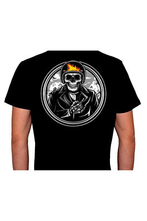 Rider Skull Kuru Kafa Ride Or Die Ölümcül Sürüş Tişört Unisex T-shirt