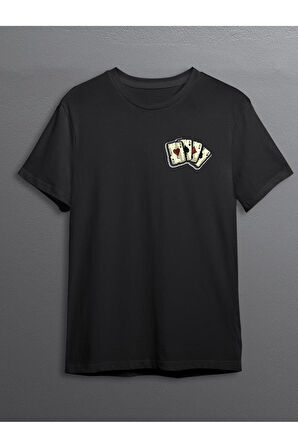 Poker Blackjack 21 İskambil Kağıdı Tişört Unisex T-shirt