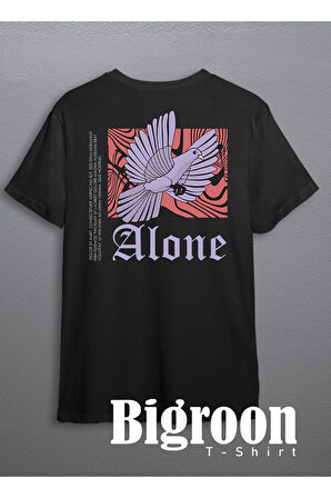 Alone Yalnız Kuş Bird Güvercin Tişört Unisex T-shirt