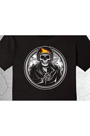 Rider Skull Kuru Kafa Ride Or Die Ölümcül Sürüş Tişört Çocuk T-shirt