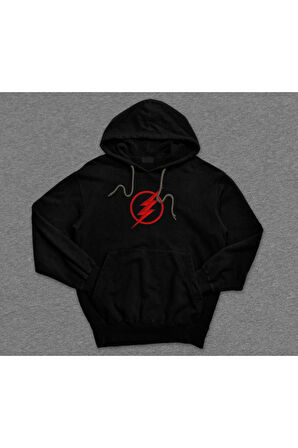 The Flash Logo Sweatshirt Unisex Kapüşonlu Hoodie