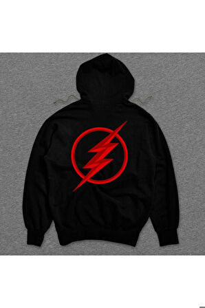 The Flash Logo Sweatshirt Unisex Kapüşonlu Hoodie