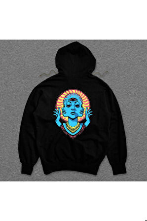 Yoga Ohm Meditasyon Üçüncü Göz Sweatshirt Unisex Kapüşonlu Hoodie