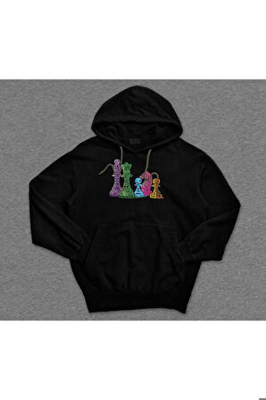 Satranç Şah Mat Zeka Oyunu Hamle Sweatshirt Unisex Kapüşonlu Hoodie