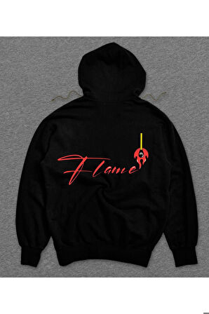 Flame Ateş Kibrit Retro Alev Sweatshirt Unisex Kapüşonlu Hoodie