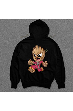 I'm Groot Ağaç Adam Avengers Galaksinin Koruyucusu Sweatshirt Unisex Kapüşonlu Hoodie