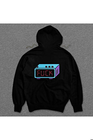 Alarm Çalar Saat İş Vakti Pazartesi Sendromu Sweatshirt Unisex Kapüşonlu Hoodie