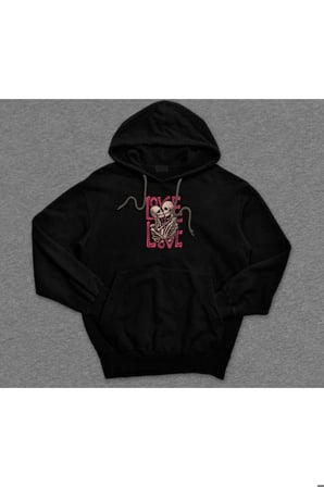 Skull Kuru Kafa Love Sevgi Sweatshirt Unisex Kapüşonlu Hoodie