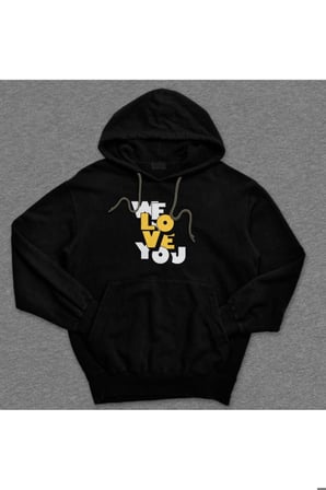 We Love You Biz Seni Seviyoruz Sweatshirt Unisex Kapüşonlu Hoodie