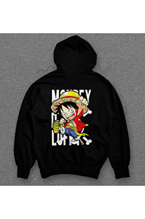 One Piece King Monkey D.Luffy Korsan Kral Sweatshirt Unisex Kapüşonlu Hoodie