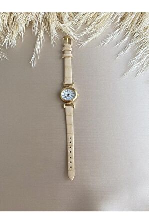Retro Minimal Vintage Deri Kordon Kadın Kol Saati Kelebek Model