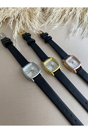 Retro Minimal Vintage Deri Kordon Kadın Kol Saati