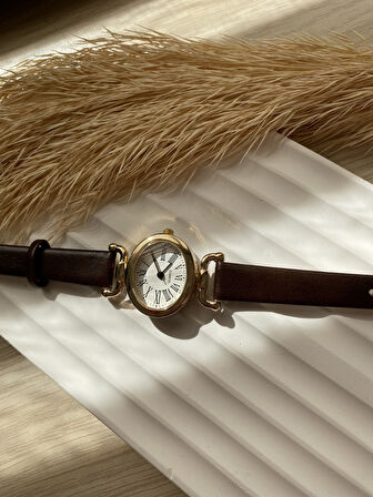 Retro Minimal Vintage Deri Kordon Kadın Kol Saati Kelebek Model