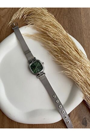 BS STILL hasır kordon minimal kadın kol saati modern Gümüş renk vintage quartz