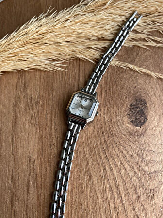 Bs stıll Minimal Vintage Retro Boncuk Taşlı Model Gümüş