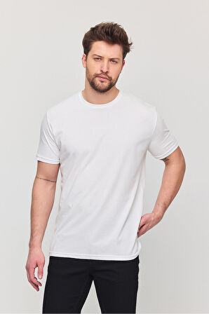 LİKRALI PAMUK  BİSİKLET  YAKA  TİŞÖRT