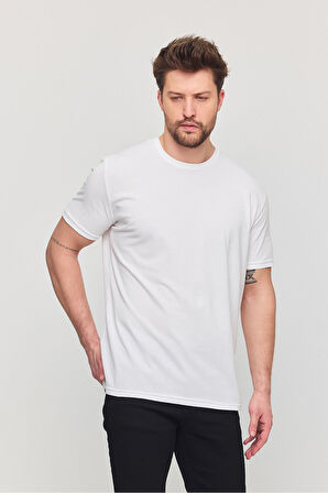 LİKRALI PAMUK  BİSİKLET  YAKA  TİŞÖRT