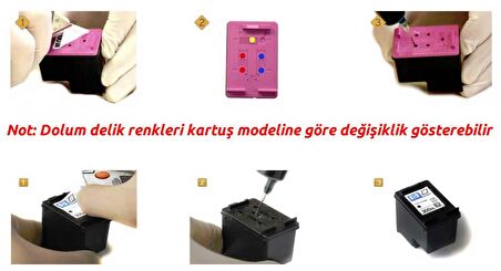 Hp Uyumlu Siyah Kartuş Dolum Seti