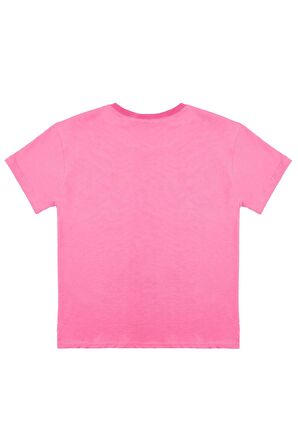 Kız Çocuk Pembe Tshirt Baskılı- Soft