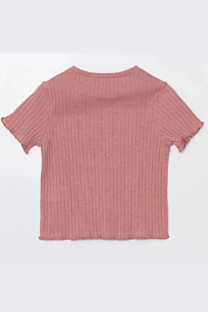 Kız Çocuk Kaşkorse Tshirt Pembe - Font