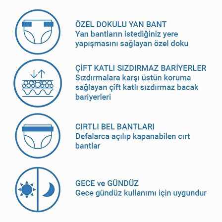 Jender Tekstil Yüzeyli Bel Bantlı Yetişkin Hasta Bezi XLarge 30'lu