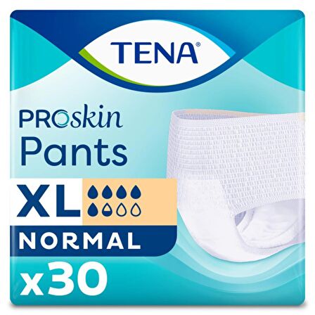 TENA ProSkin Pants Normal Emici Külot, En Büyük Boy (XL), 5.5 Damla, 30’lu Paket