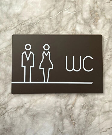 Bitter Serisi Lux WC Yönlendirme Levhası