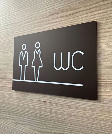 Bitter Serisi Lux WC Yönlendirme Levhası