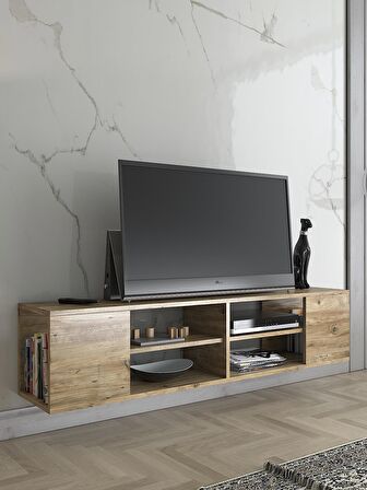 Wood'n Love Echo 150 Cm Duvara Asma Tv Ünitesi - Atlantik Çam 