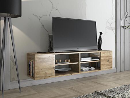 Wood'n Love Echo 150 Cm Duvara Asma Tv Ünitesi - Atlantik Çam 