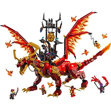 LEGO NINJAGO Hareket Kaynak Ejderhası 71822 – 12 Yaş ve Üzeri İçin 6 Minifigür İçeren Yaratıcı Oyuncak Yapım Seti (1716 Parça) 