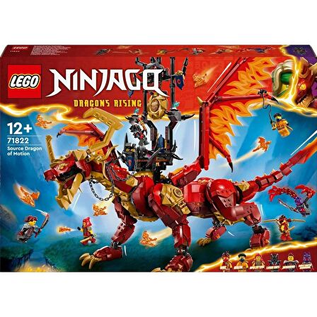 LEGO NINJAGO Hareket Kaynak Ejderhası 71822 – 12 Yaş ve Üzeri İçin 6 Minifigür İçeren Yaratıcı Oyuncak Yapım Seti (1716 Parça) 