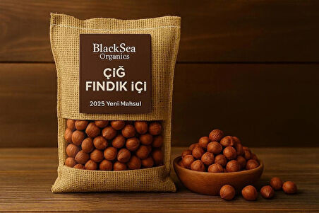 Çiğ Fındık İçi – 2025 Yeni Mahsul, Katkısız Doğal, BlackSea Organics (500 g)