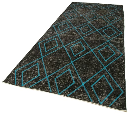 Füme Siyah Geometrik El Dokuma Salon Halısı Modern Stil Koridor Yatak Odası İçin